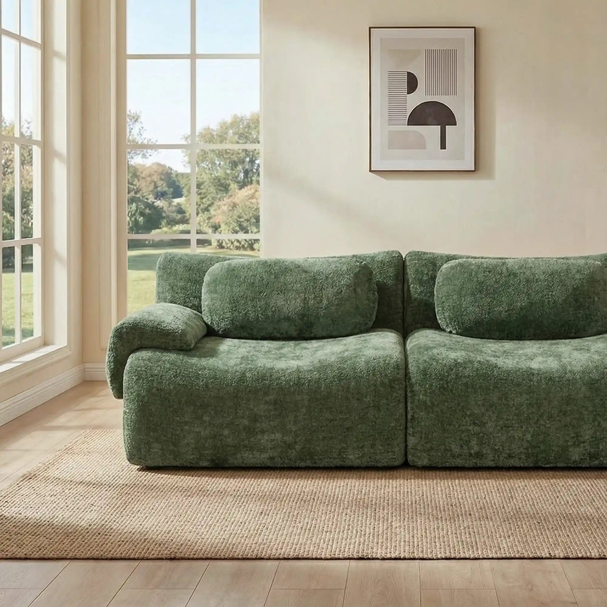 Selene Compressed Modular Sofa Bed-14.2" Seat Height