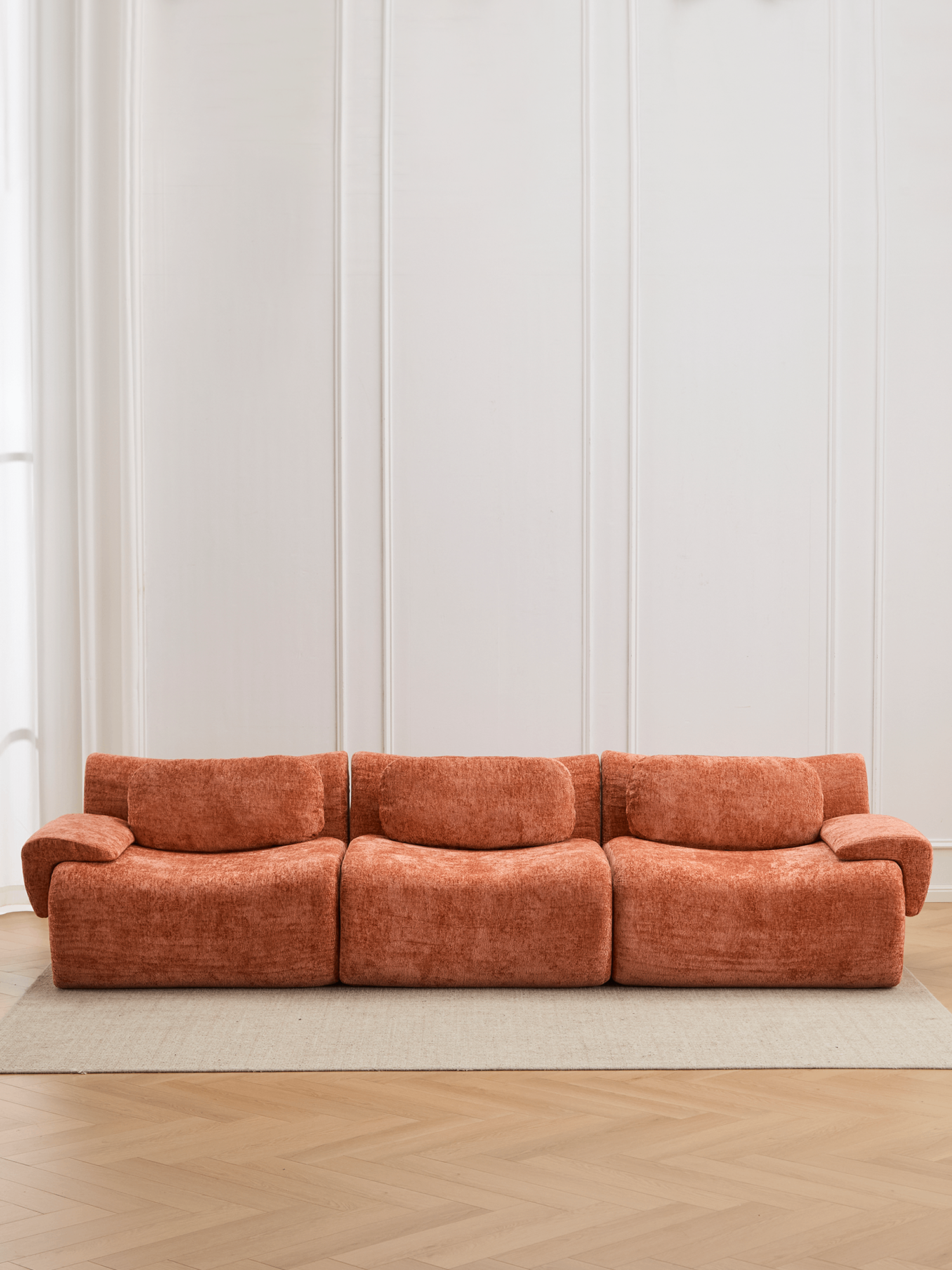 Nephele Modular Sectional Compressed Sofa 3 Seat
