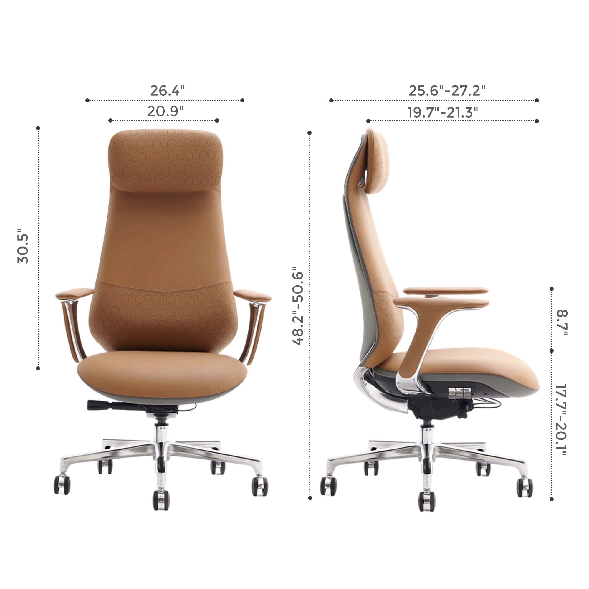 Neta Premium Leather Chair with Headrest