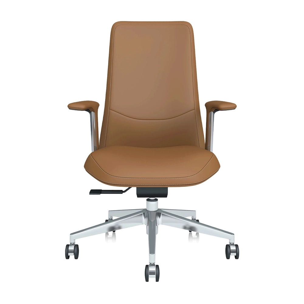 Neris Mid-Back Leather Office Chair with Best Value