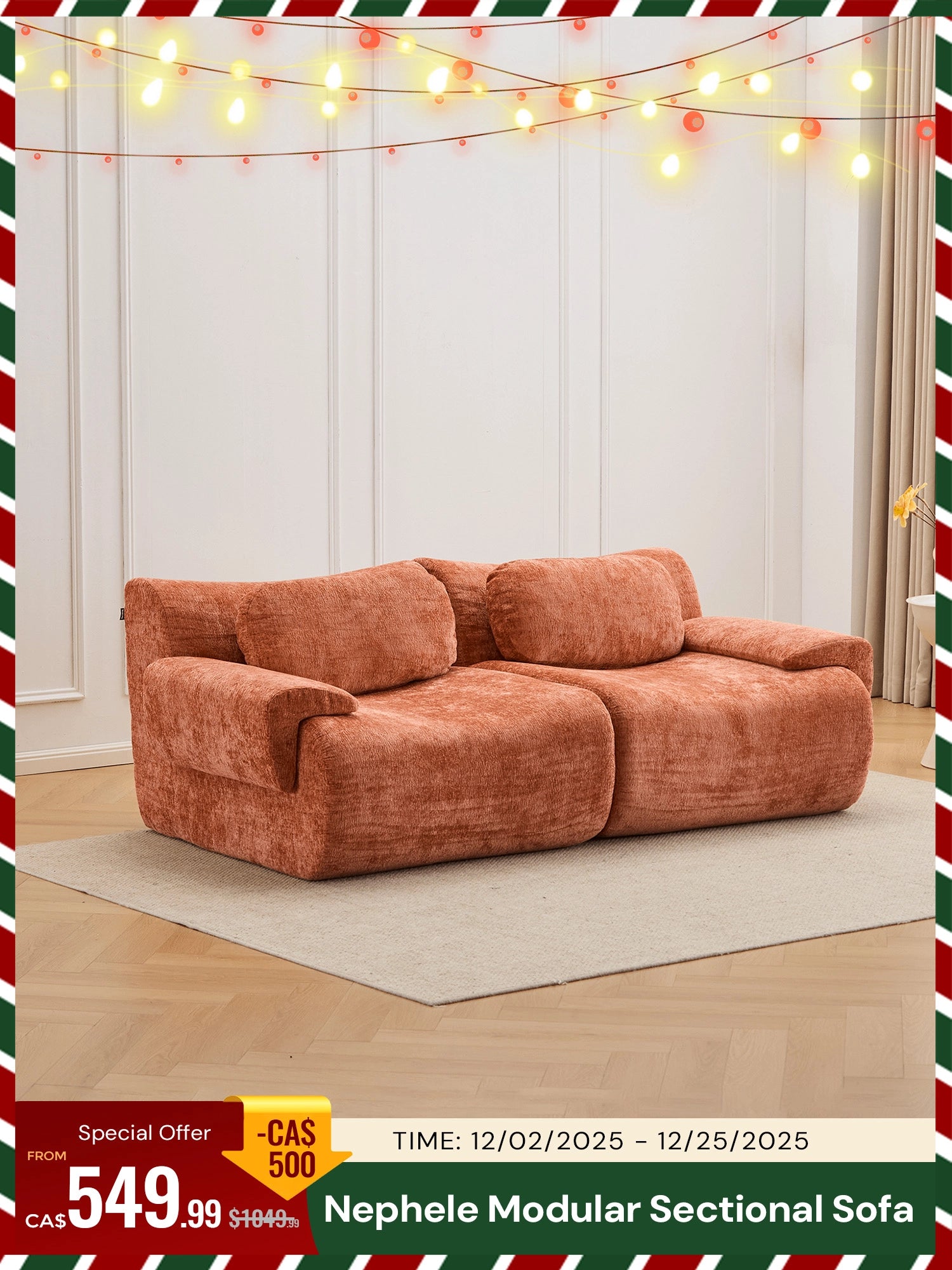 Nephele Modular Sectional Compressed Sofa