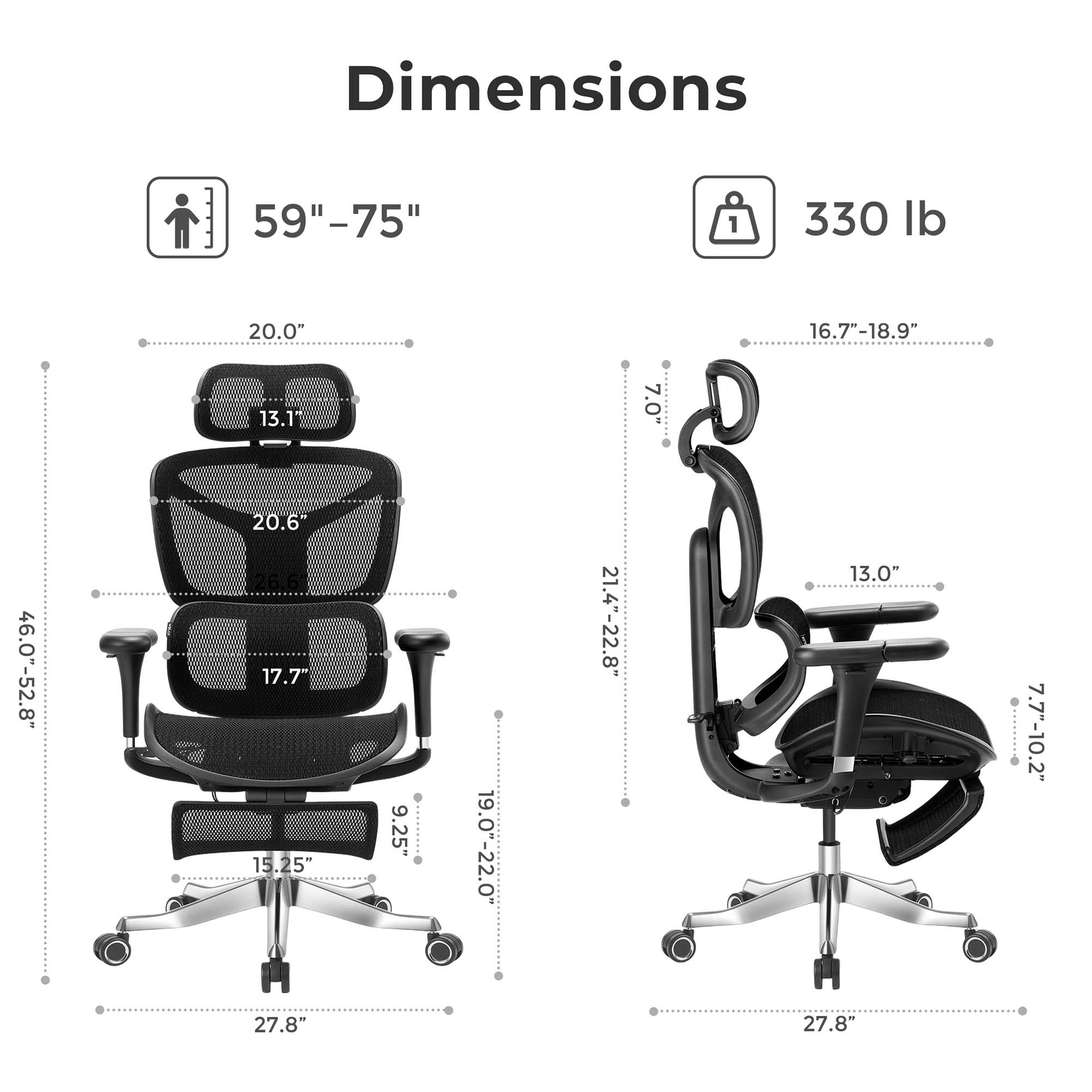 S9 Pro Ergonomic Office Chair with One-Touch Adjustment