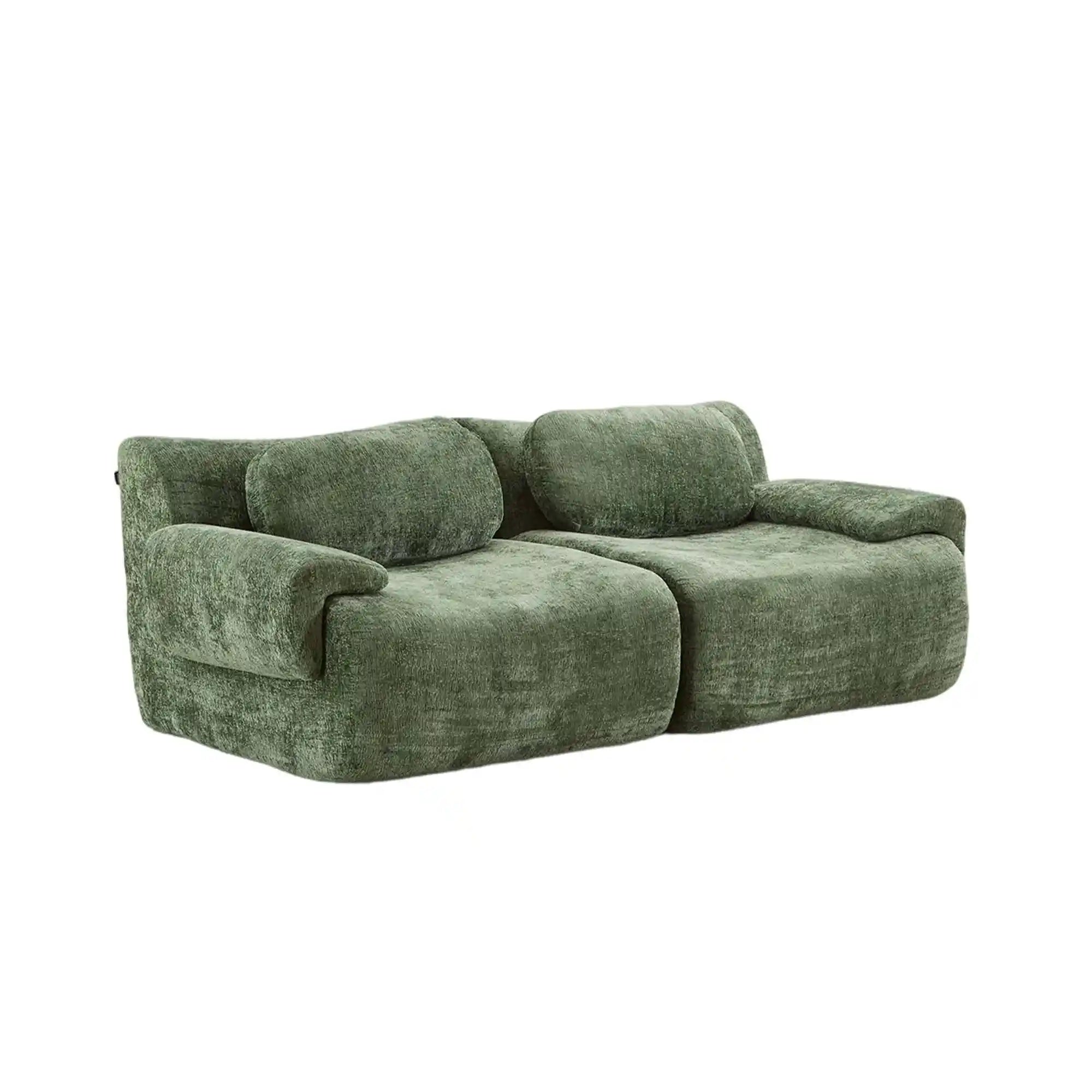 Nephele Wave-Shaped Compressed Sectional Sofa