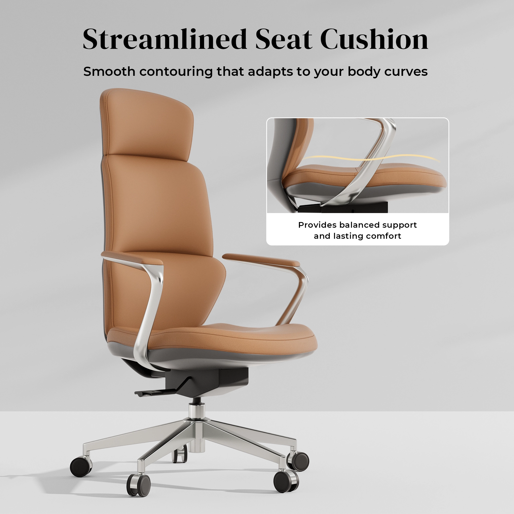 Nolan Leather Chair with Classic Design