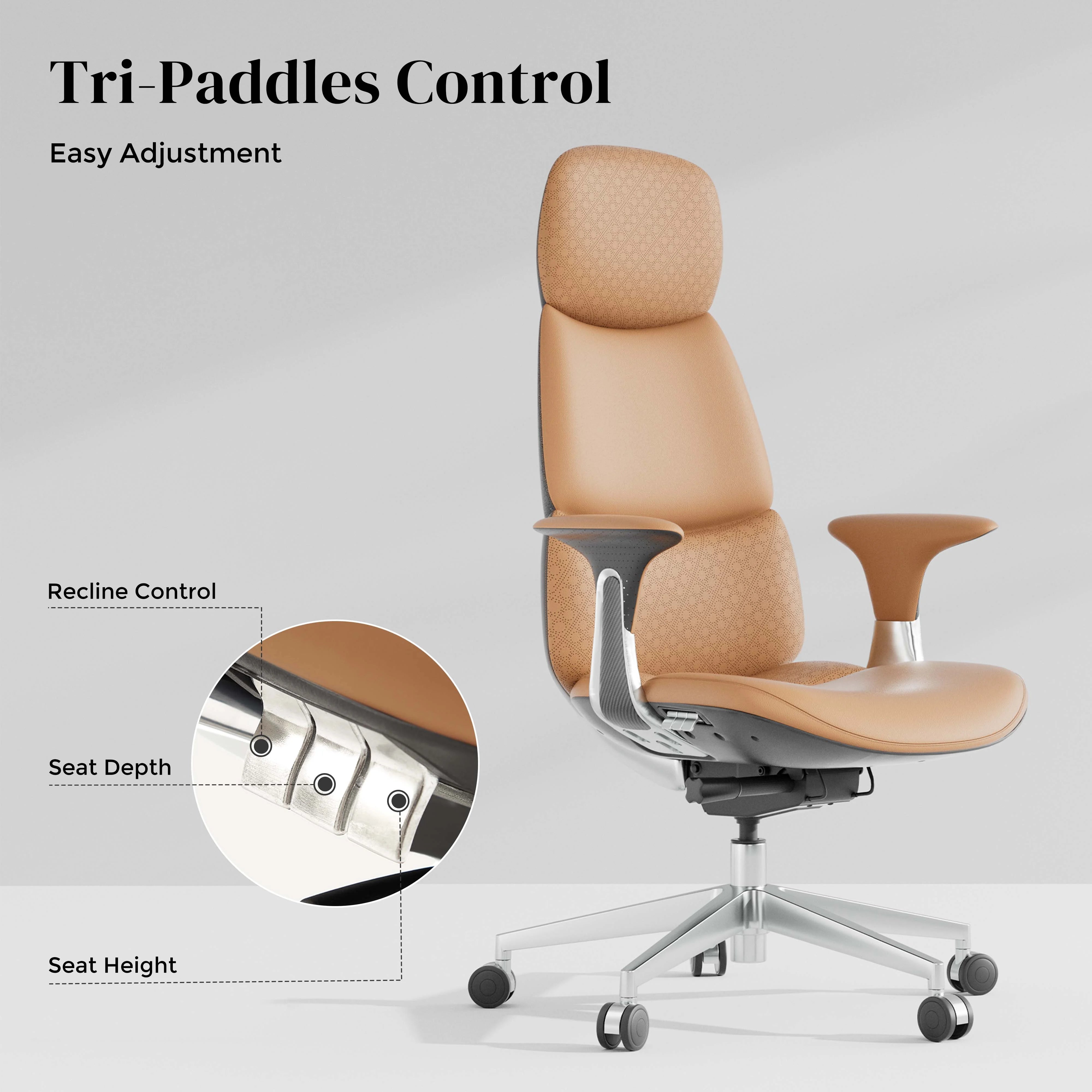 Nyla Leather Chair with Easy Adjustment