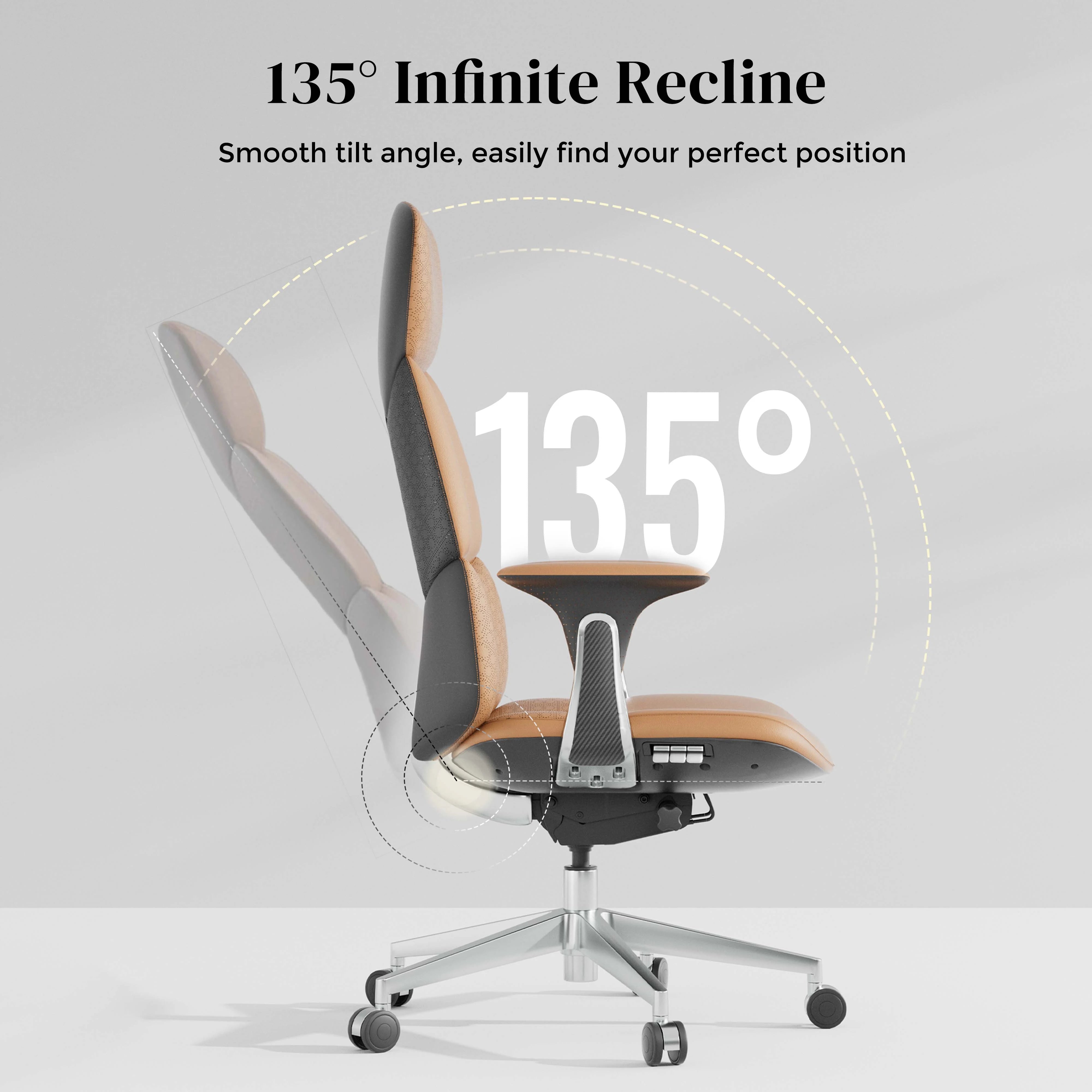 Nyla Leather Chair with Easy Adjustment