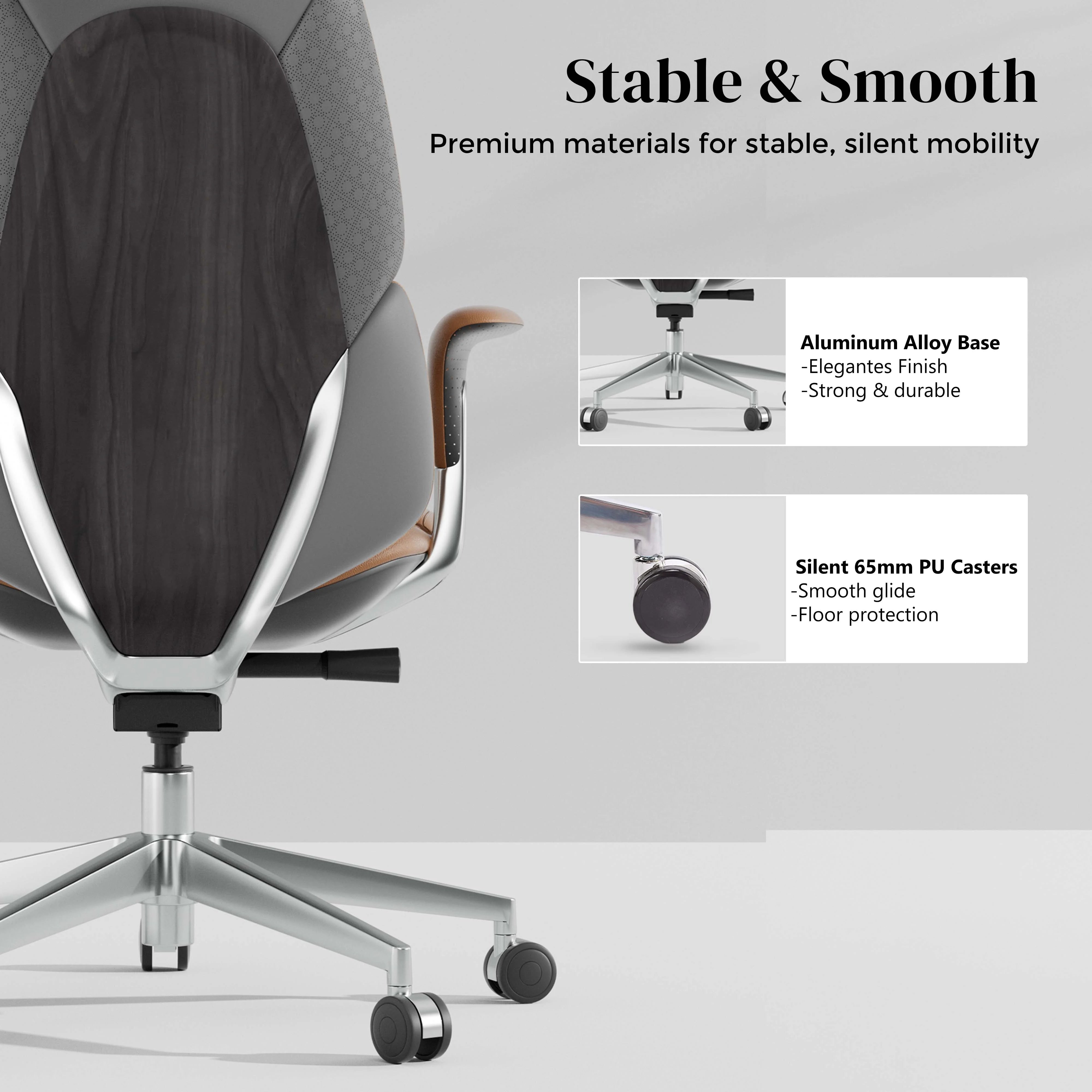 Nyla Leather Chair with Easy Adjustment