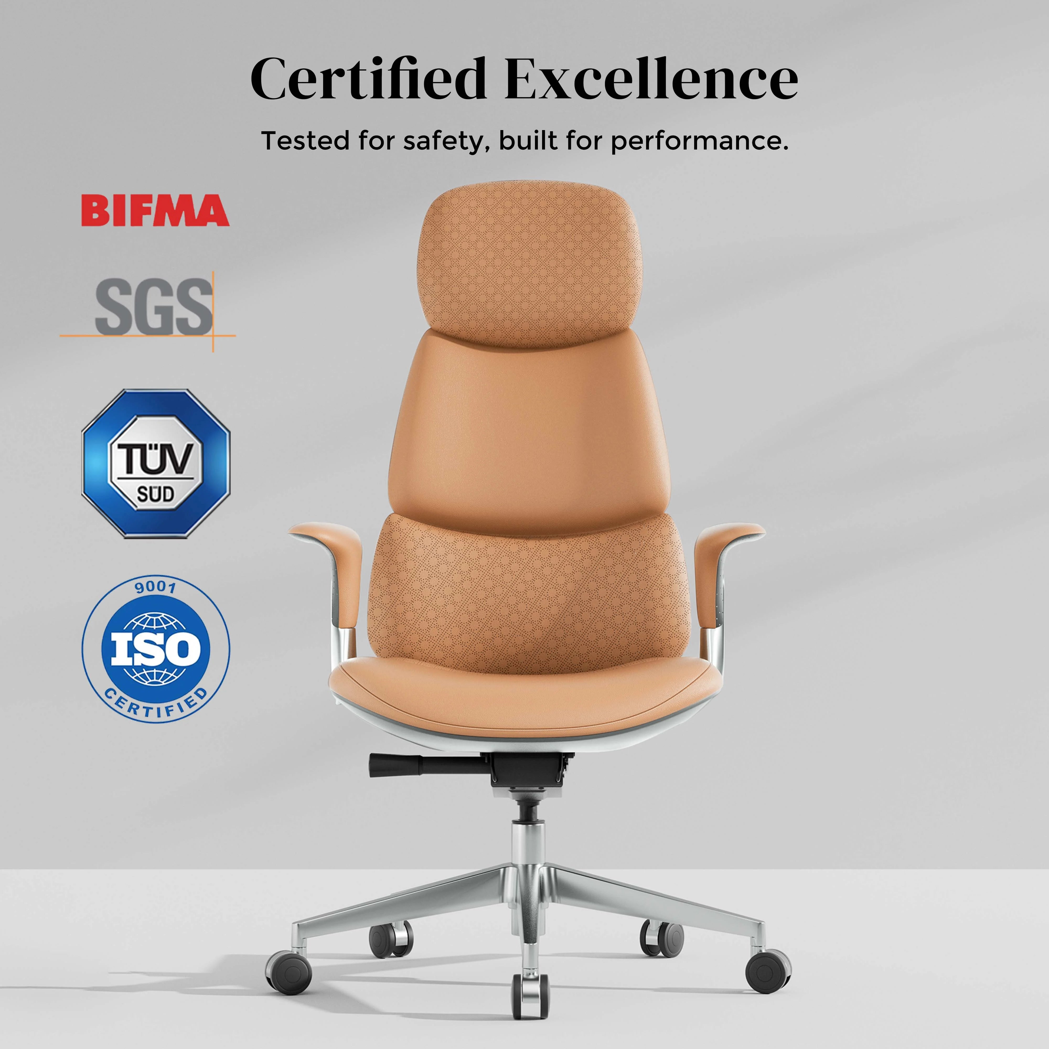 Nyla Leather Chair with Easy Adjustment