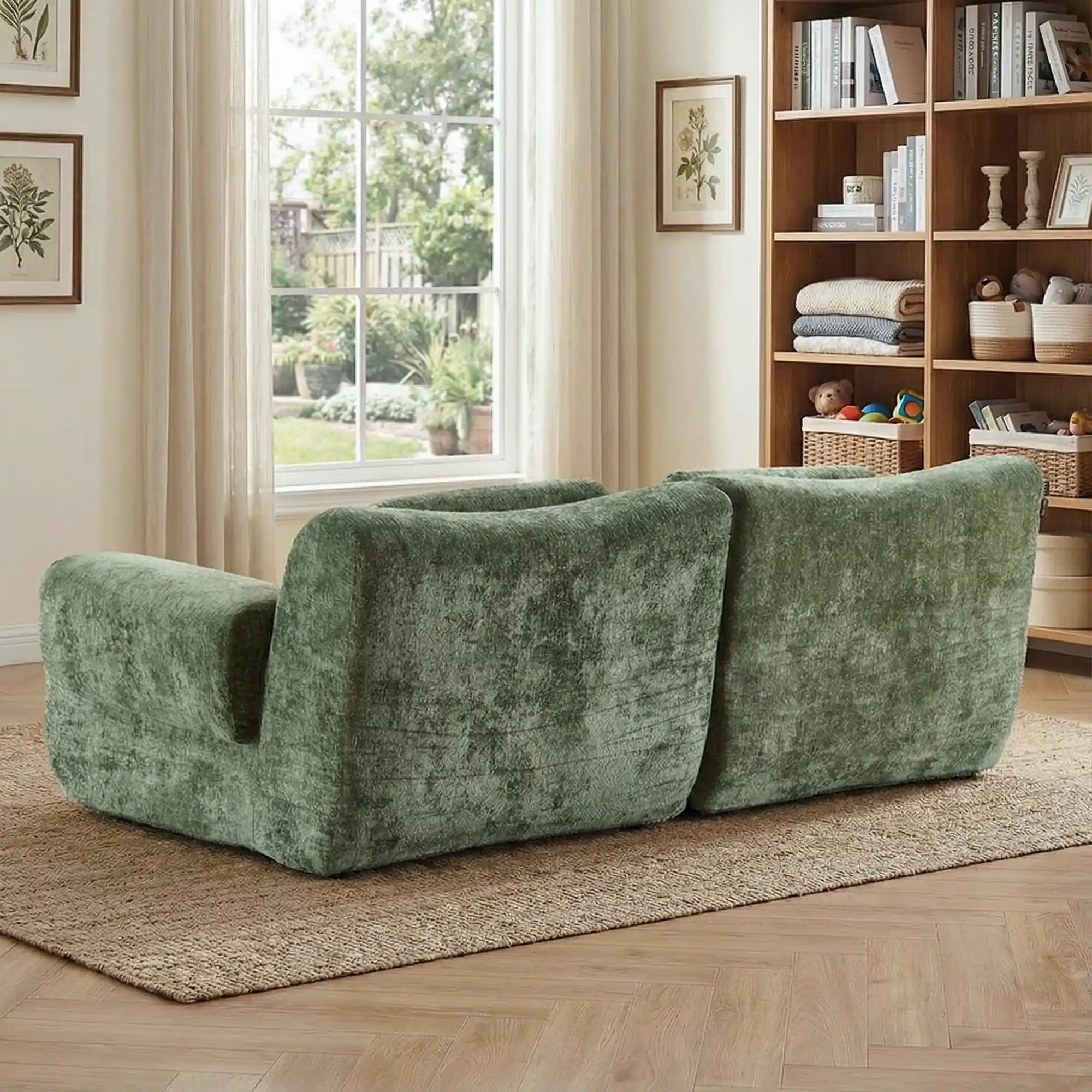 Selene Compressed Modular Sofa Bed-14.2" Seat Height
