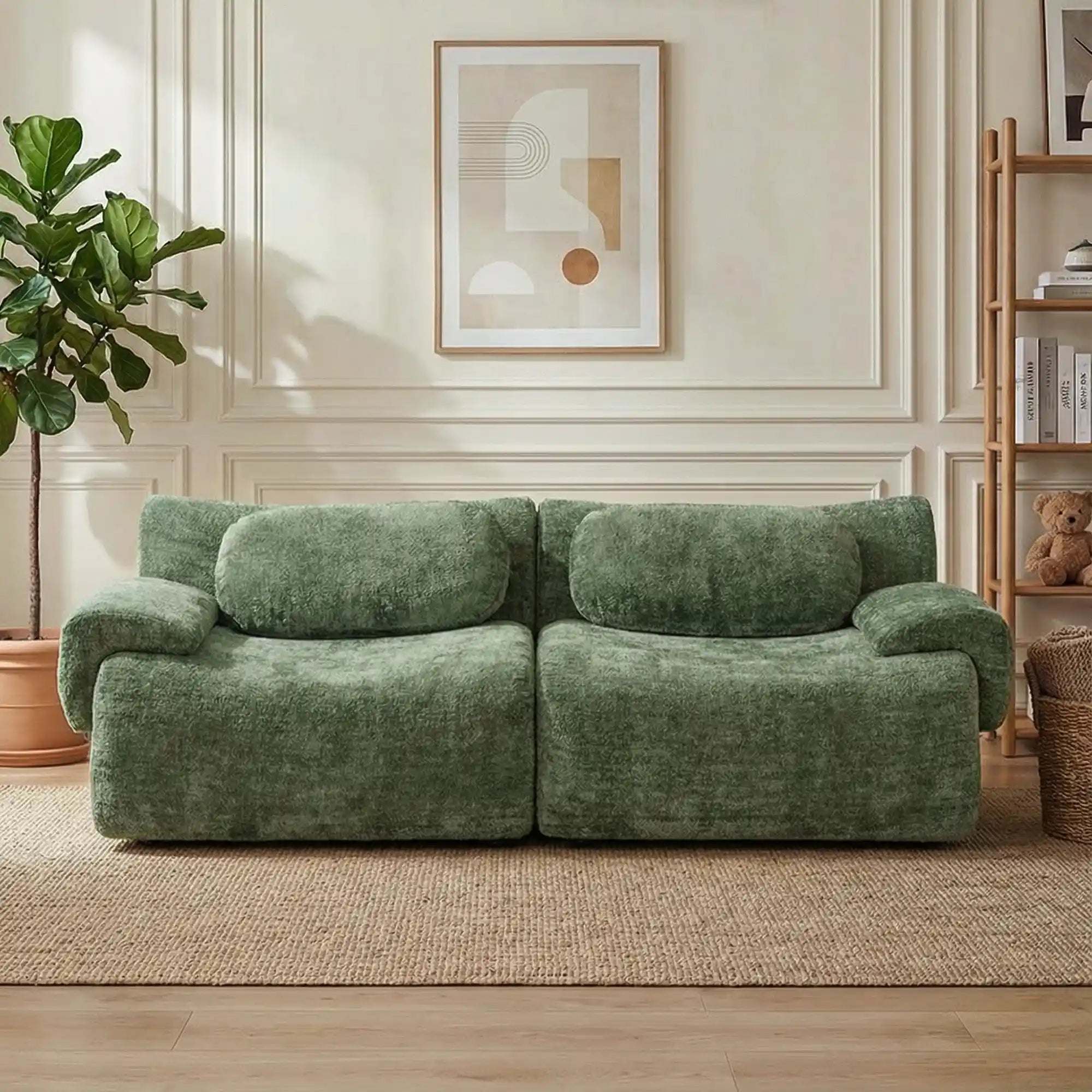 Selene Compressed Modular Sofa Bed-14.2" Seat Height