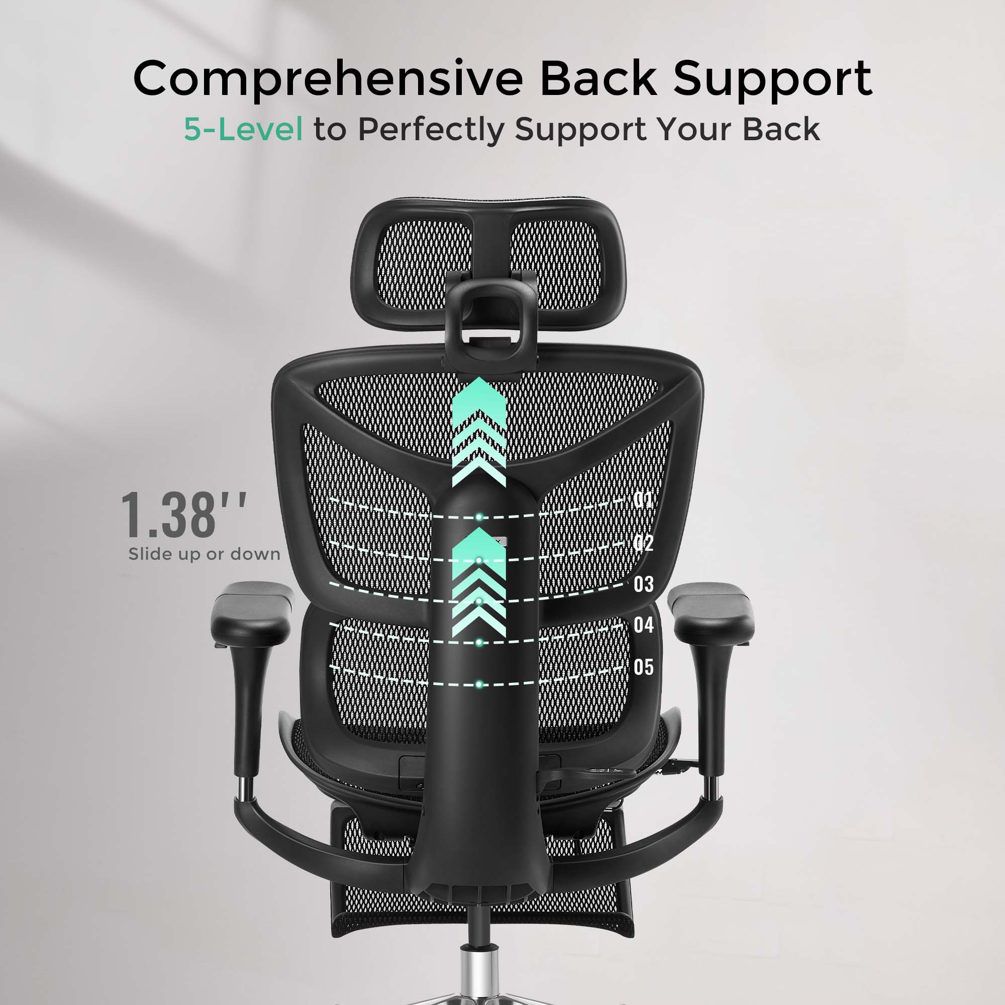 S9 Pro Ergonomic Office Chair with One-Touch Adjustment