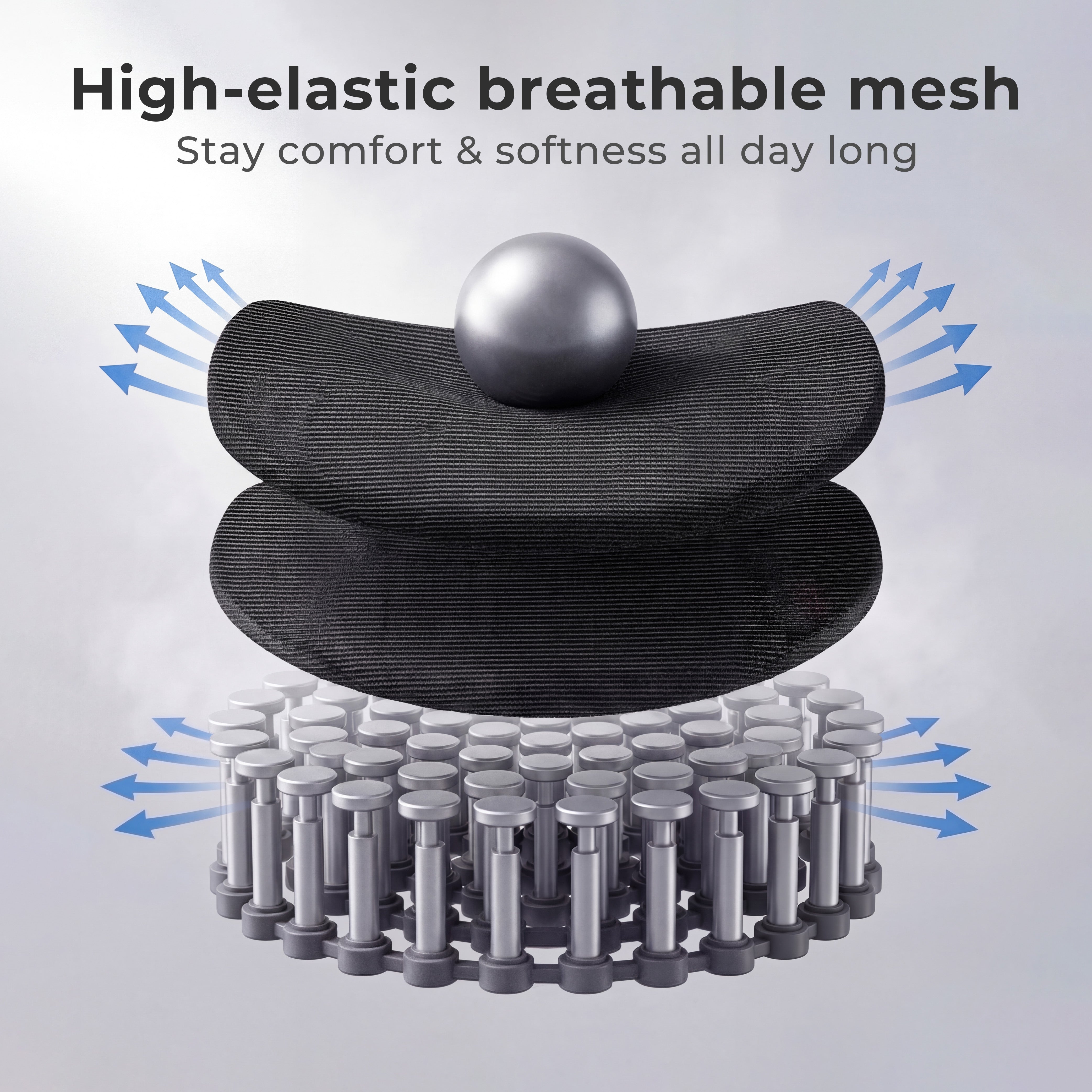 S9 Standard Ergonomic Office Chair with One-Touch Adjustment