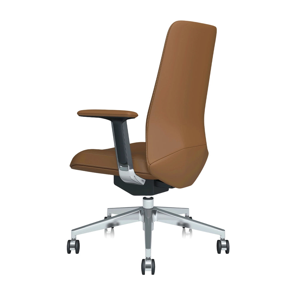 Neris Mid-Back Leather Office Chair with Best Value