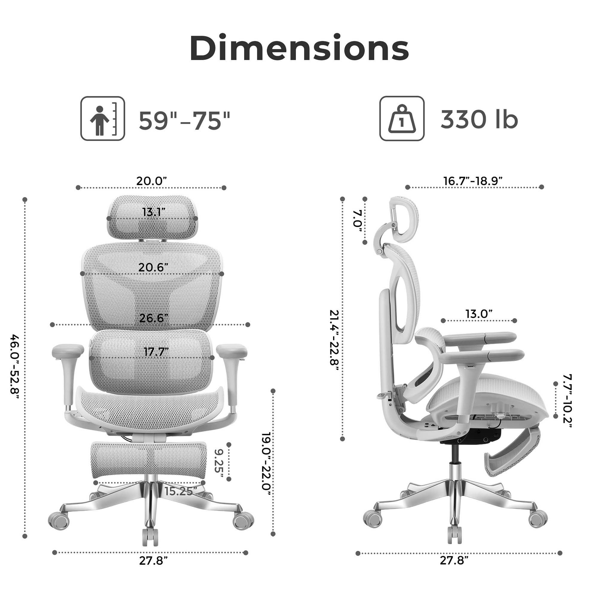 S9 Ergonomic Office Chair – 6D Adjustments and one touch control