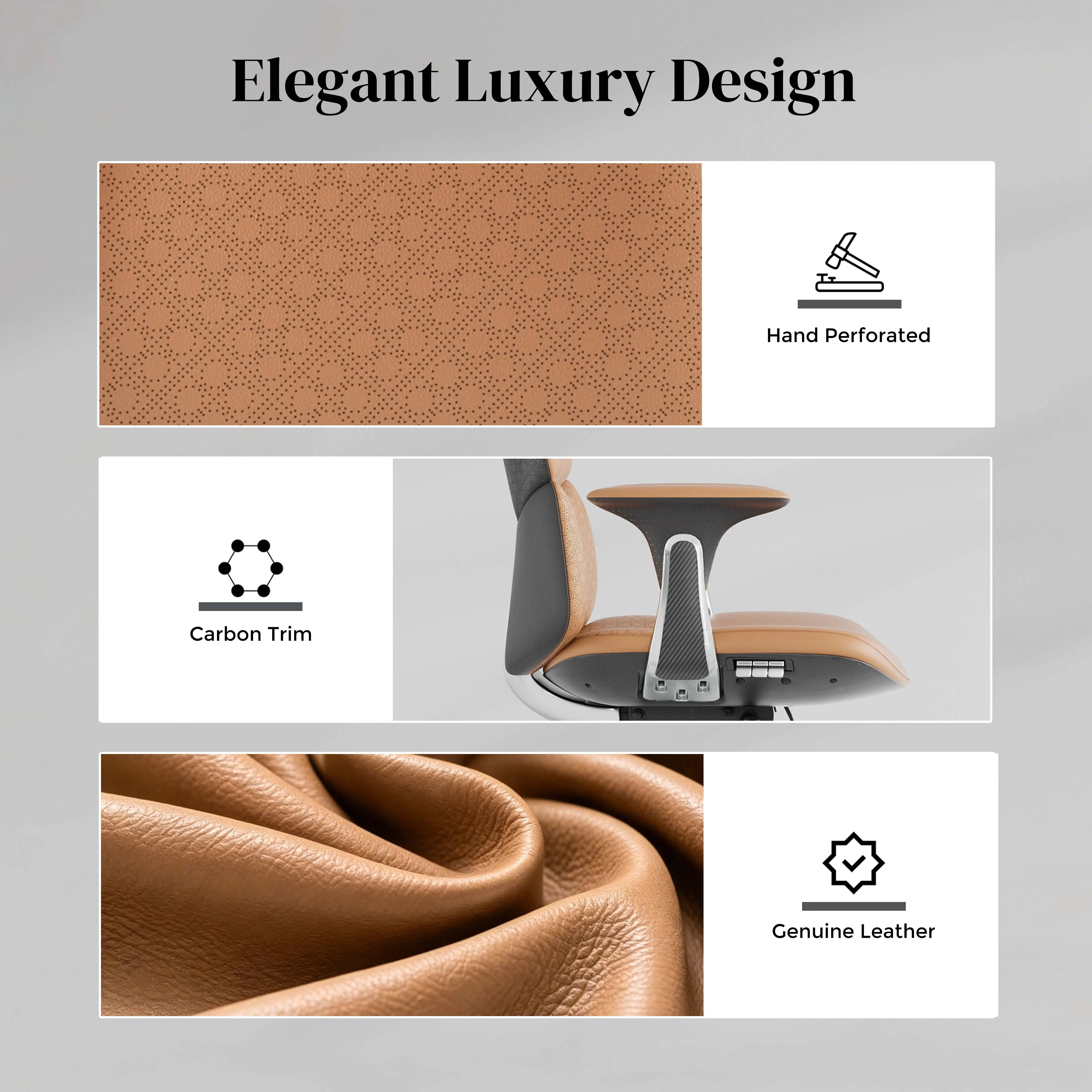 Nyla Leather Chair with Easy Adjustment