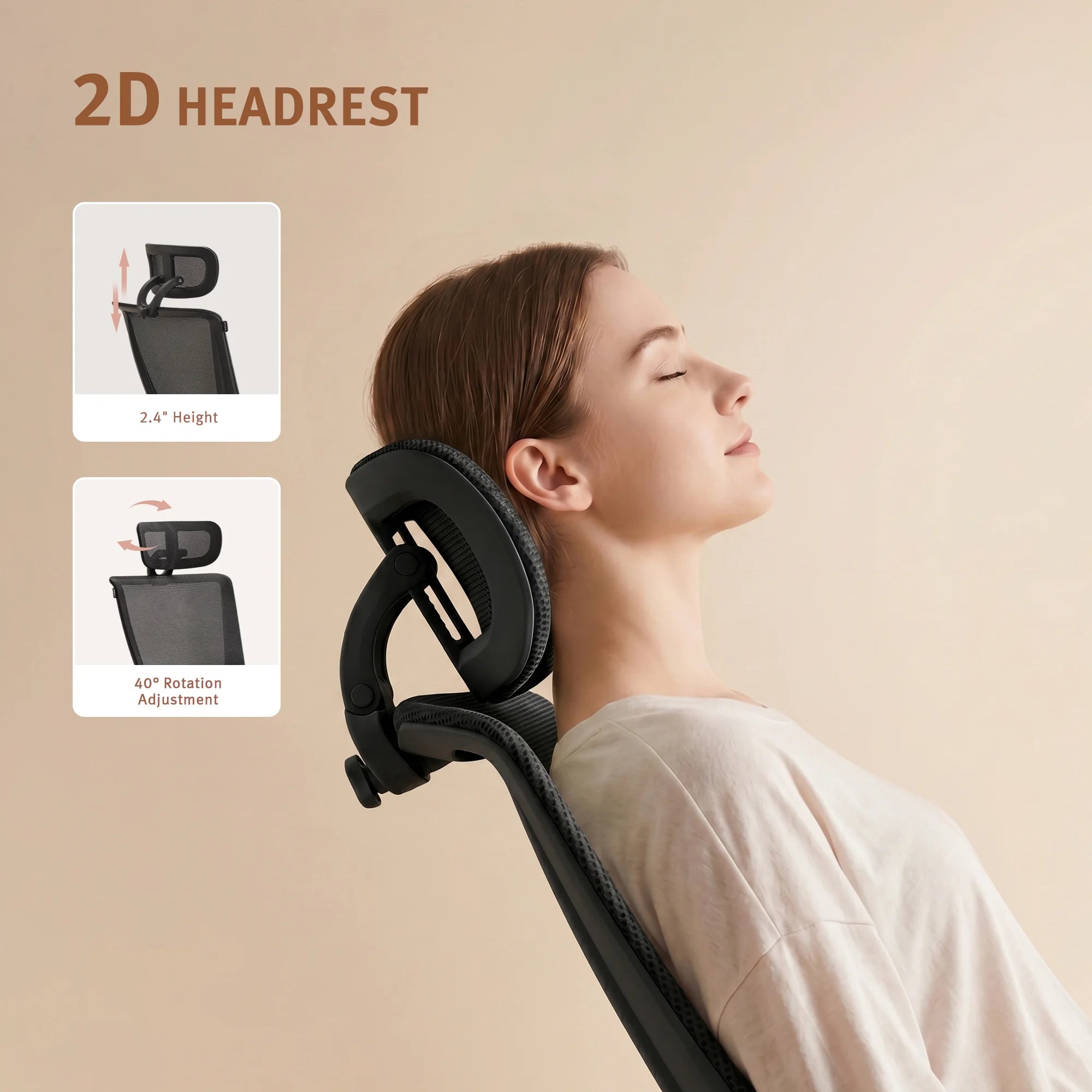 S4 Ergonomic Desk Chair with Foldable Backrest