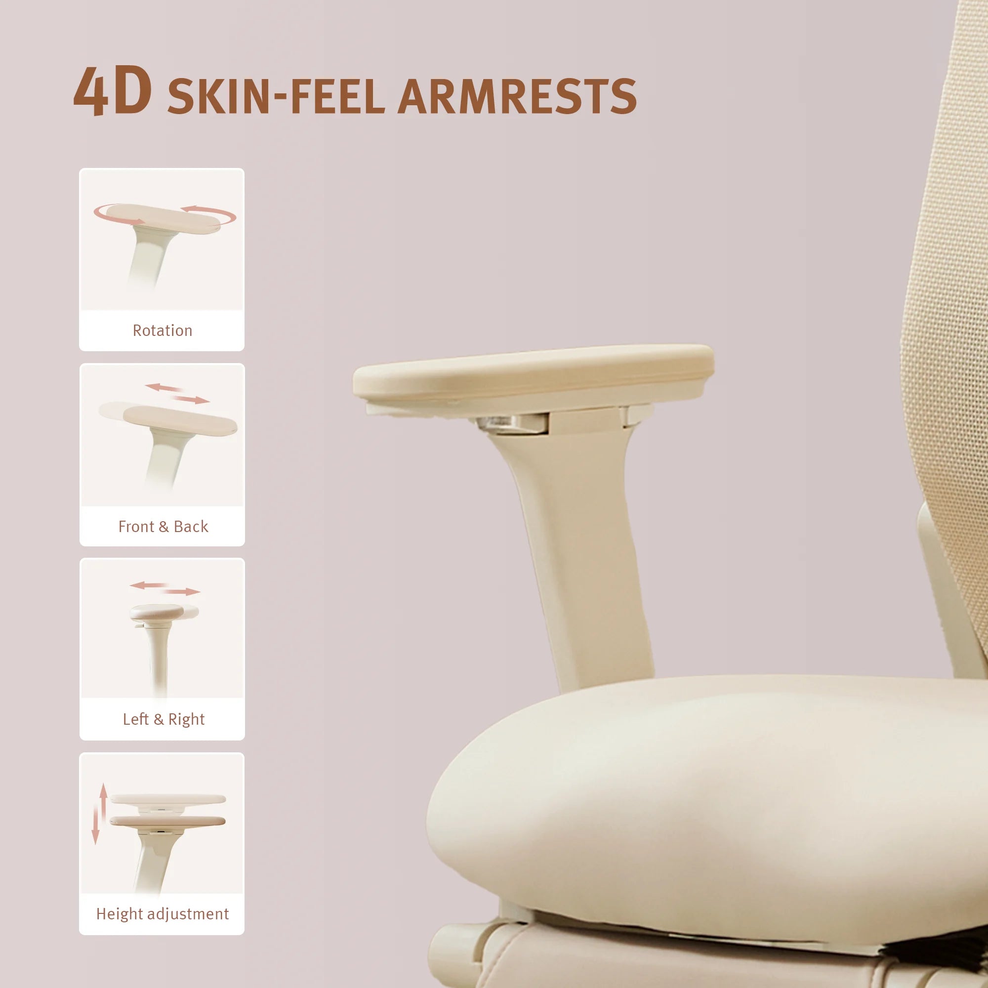 S4 Ergonomic Desk Chair with Foldable Backrest