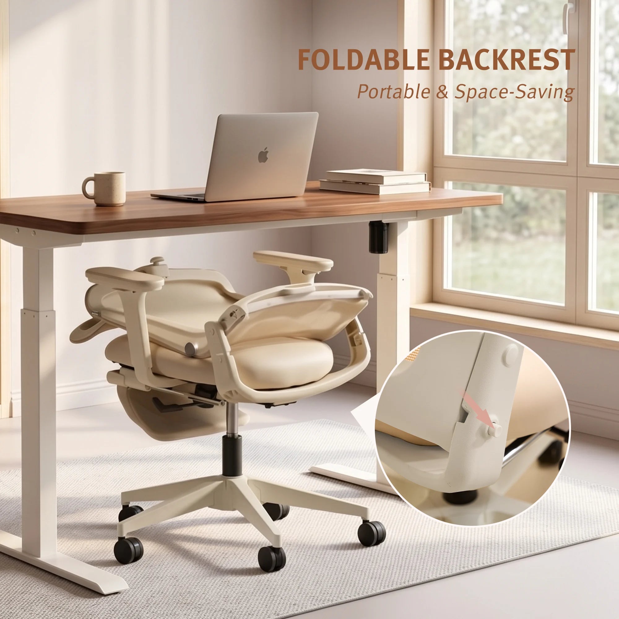 S4 Ergonomic Desk Chair with Foldable Backrest