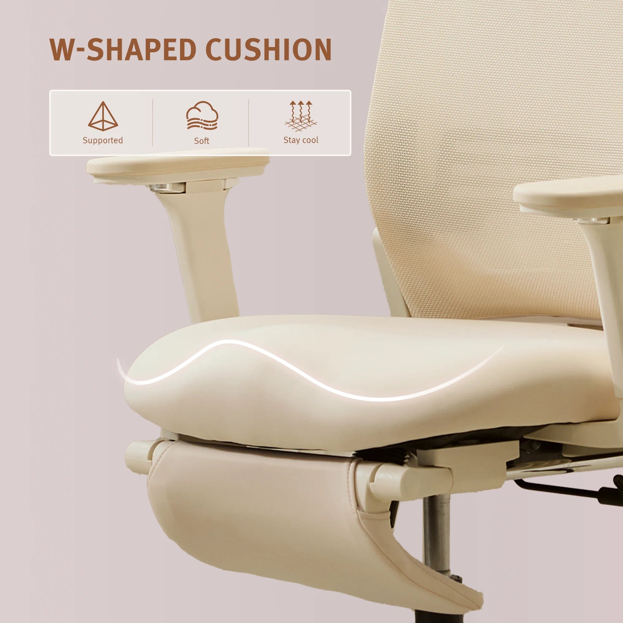 S4 Ergonomic Desk Chair with Foldable Backrest