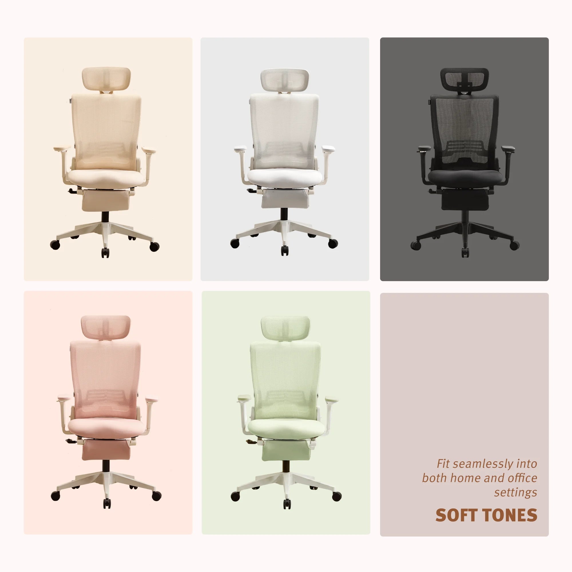 S4 Ergonomic Desk Chair with Foldable Backrest