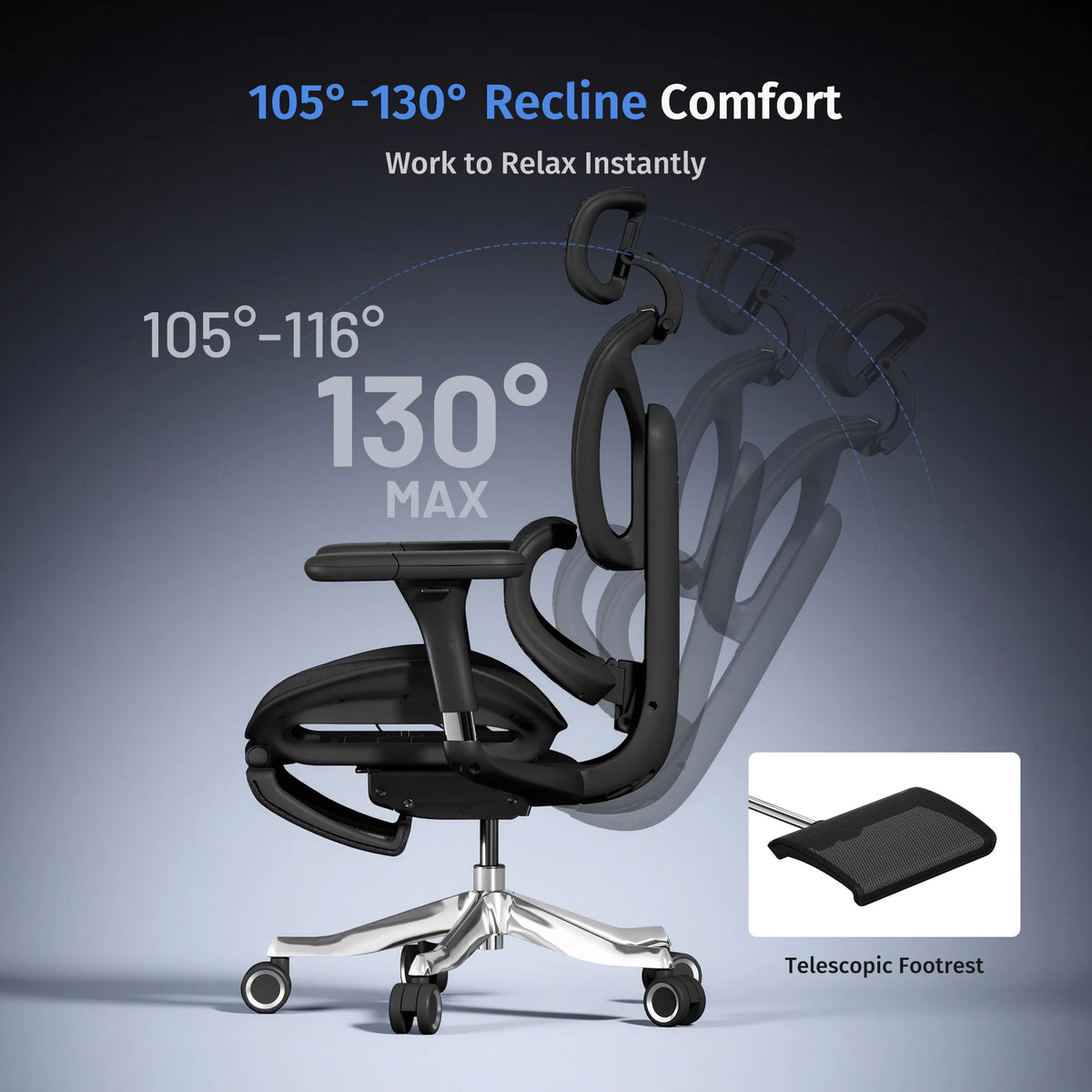 S9 Pro Ergonomic Office Chair with One-Touch Adjustment