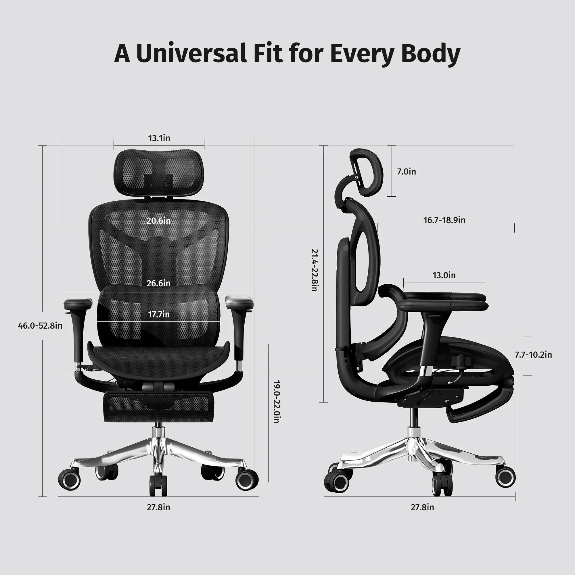 S9 Pro Ergonomic Office Chair with One-Touch Adjustment